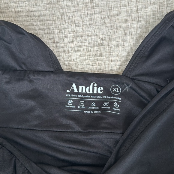 ANDIE The Mykonos One Piece bathing suit smooth black size XL - Picture 10 of 12